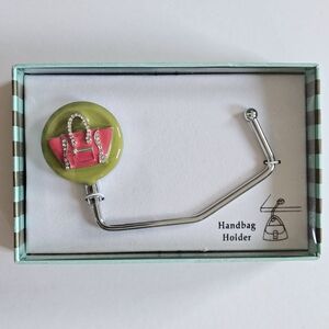 Stylish Green and Pink Handbag Holder